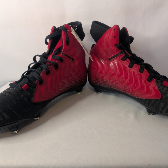 NIB Adidas Filthyquick D  Mens Size 10 Red and Black Football Cleats - Picture 5 of 10